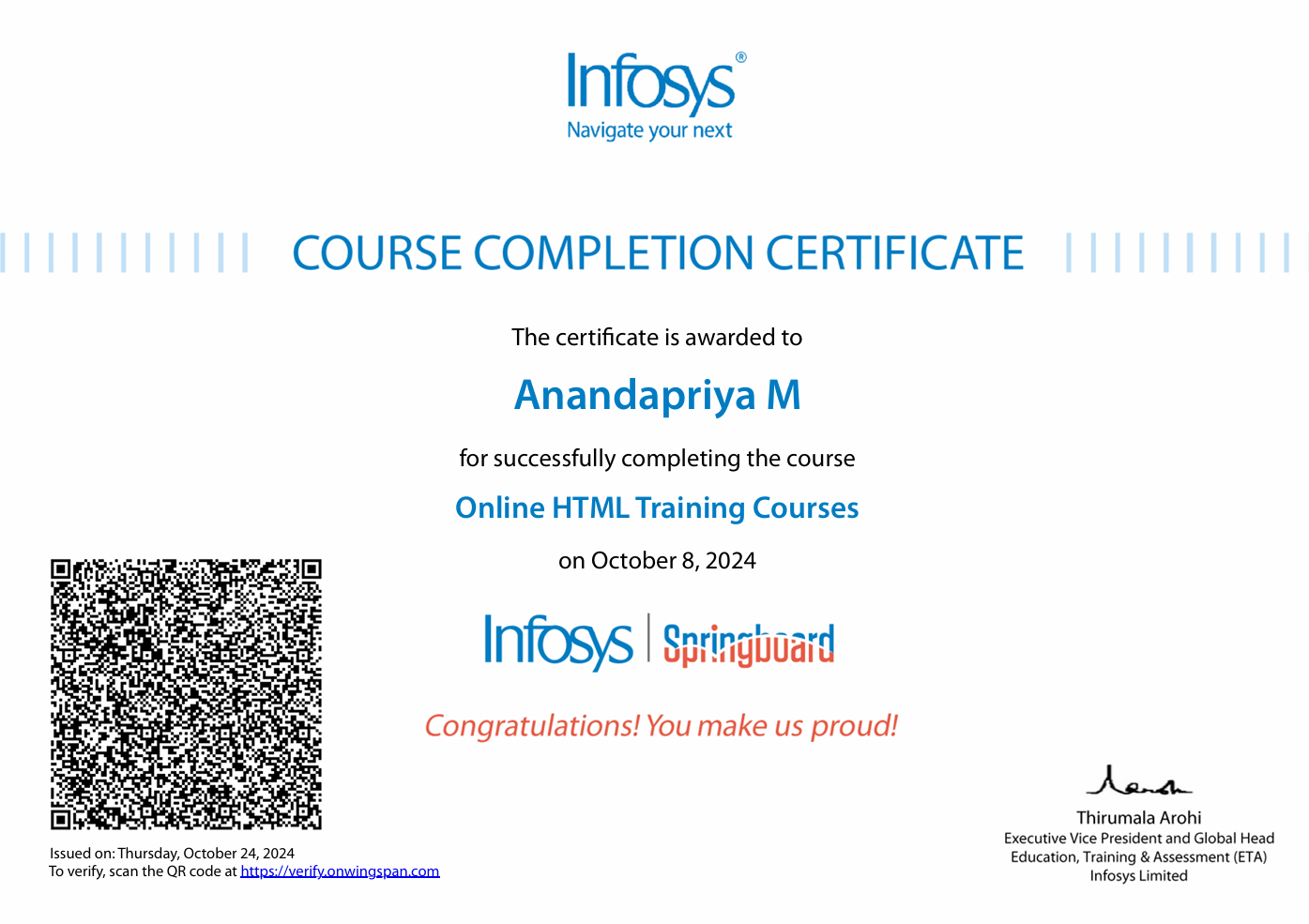 HTML Certification